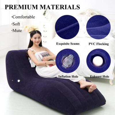 S Shaped Inflatable Sofa with Pump - Image 9