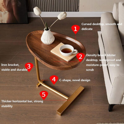 Oval Bedside Coffee Table - Image 10