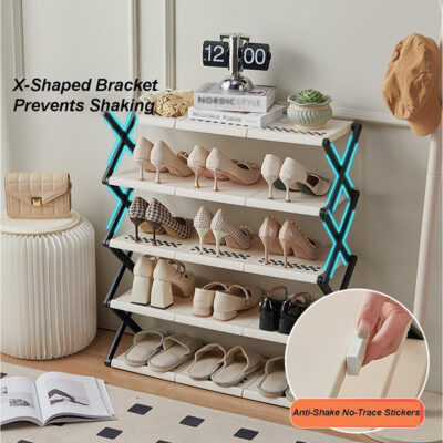 Five Layer Foldable Shoe Rack - Image 4