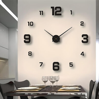 Large Frameless DIY Wall Clock Decor - Image 10