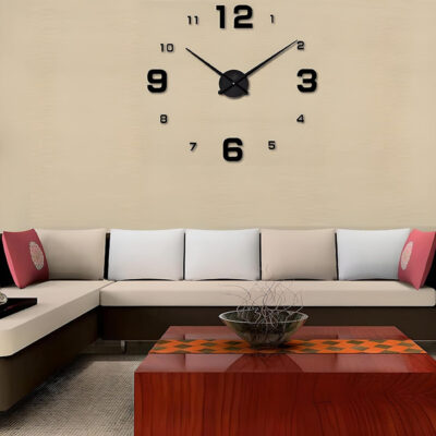 Large Frameless DIY Wall Clock Decor - Image 7