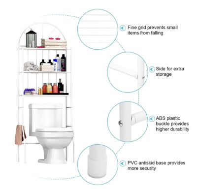 3-Tier Toilet and Bathroom Shelf - Image 4