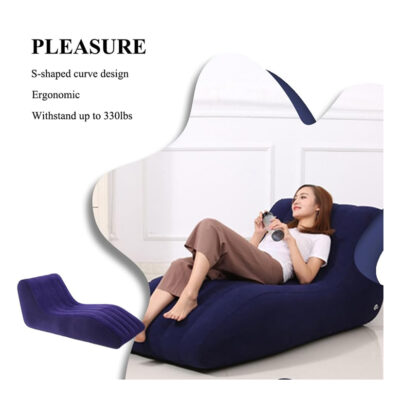 S Shaped Inflatable Sofa with Pump - Image 7