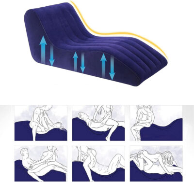 S Shaped Inflatable Sofa with Pump - Image 3