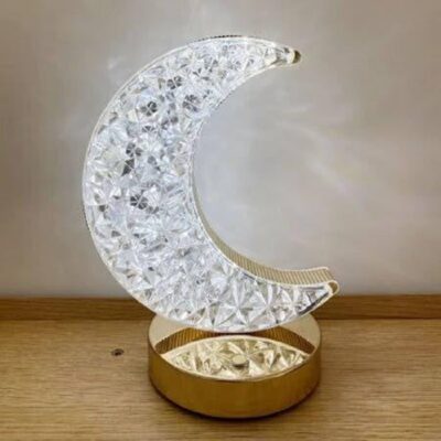 Cordless Crystal Moon Lamp with Touch Sensor - Image 7