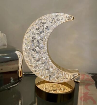 Cordless Crystal Moon Lamp with Touch Sensor - Image 6