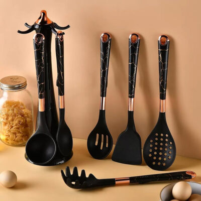 7pcs Marble Silicone Kitchenware Set - Image 4