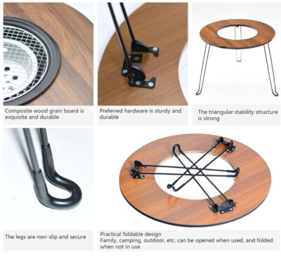 Foldable Barbecue Grill Table - Image 5