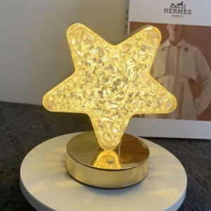 Cordless Crystal Star Lamp With Touch Sensor