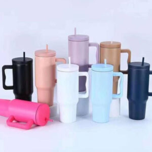 120ml Insulated Stainless Travel Tumbler with Straw