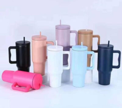 120ml Insulated Stainless Travel Tumbler with Straw