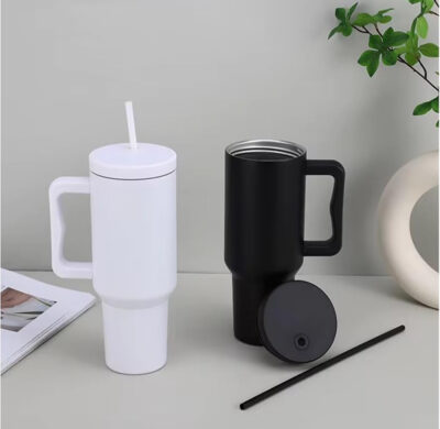 120ml Insulated Stainless Travel Tumbler with Straw - Image 11