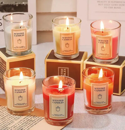 Scented Soy Waxed Candle Long - Image 5