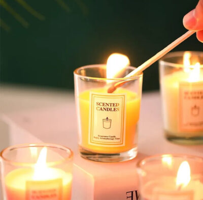 Scented Soy Waxed Candle Long - Image 2