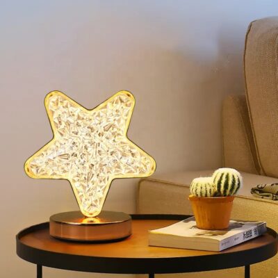 Cordless Crystal Star Lamp With Touch Sensor - Image 3