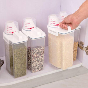 2L Plastic Cereal Dispenser Storage Grain Box