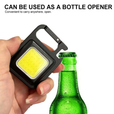 Rechargeable Pocket Keychain Mini Flashlight Bottle Opener - Image 3