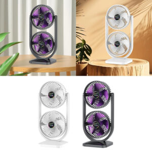 Dual Rechargeable Desktop Fan