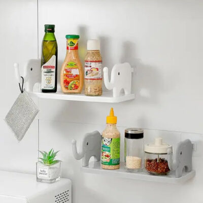 Punching White Elephant Storage Bathroom Rack - Image 7