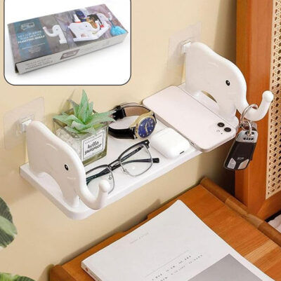Punching White Elephant Storage Bathroom Rack - Image 6