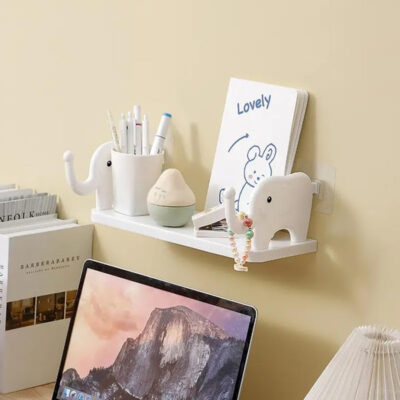 Punching White Elephant Storage Bathroom Rack - Image 4