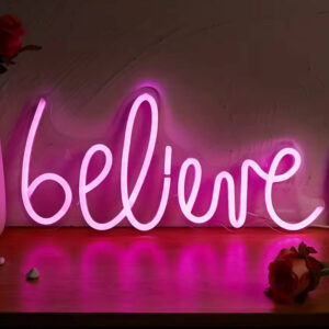 1pc LED Believe Shaped Neon Sign 5V