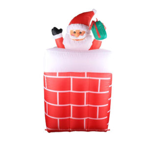5f Inflatable Santa Claus in Chimney