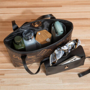 2 IN 1 Women Leather Shopping and Traveling Tote Bag