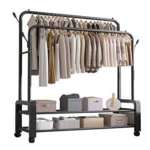 Double Clothes Hanging Rack with Double Base 48KG