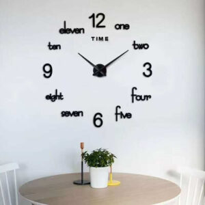Number Words Acrylic Wall Clock