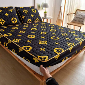 Quilted Thick Fitted Bed Sheet with Elastic Band 200x220cm