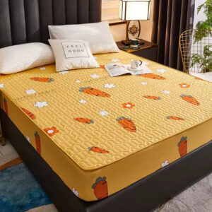 Quilted Thick Fitted Bed Sheet with Elastic Band 200x220cm