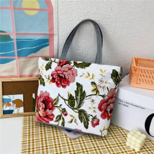 Large Floral Female Shoulder Tote Bag