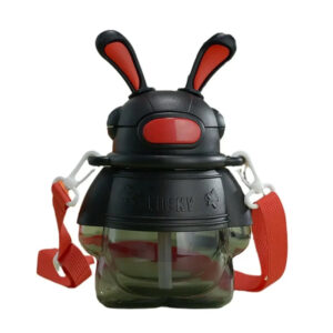 800ML Ninja Bunny Water Bottle with Straw