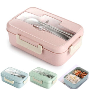 3 compartment Lunch Box with Cutlery