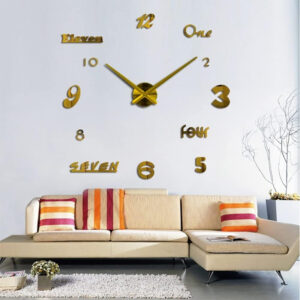 Paired Numerals Words Acrylic Wall Clock