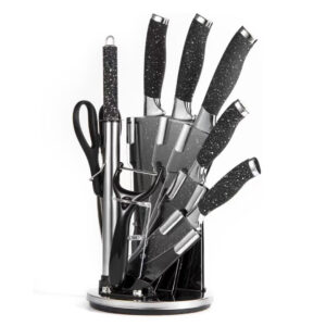 Kitchen Knives and Peeler Set with Stand 9pcs