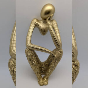 Golden Abstract Figurine Sculpture