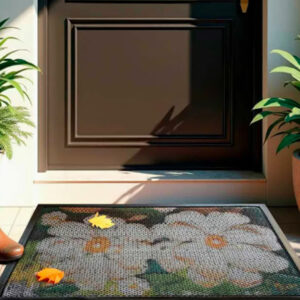 Elastic Nylon Coil Outdoor Anti-slip Doormat 50x80cm