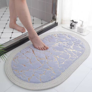 Oval Bathroom Sitting Room Floor Mat 40x60cm