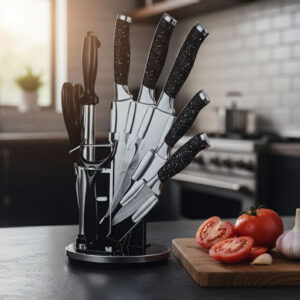 Kitchen Knives and Peeler Set with Stand 9pcs