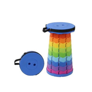 Portable Height-adjustable, Telescopic Folding Stool