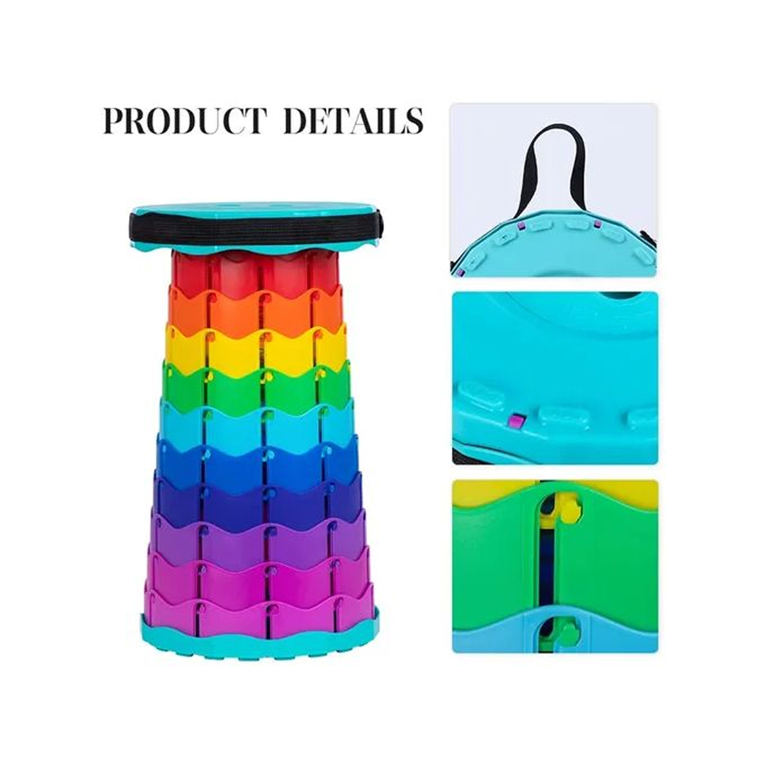 Portable Height-adjustable, Telescopic Folding Stool - Image 4