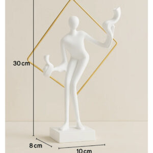 Elegant Black Abstract Metal Sculpture