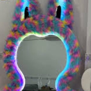 Fluffy Full-length Mirror with LED Neon