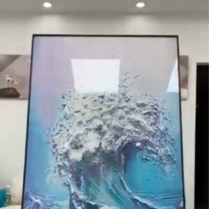 Ocean Wave Painting Glass Canvas